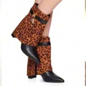 Cheetah print boot size 12 never worn outside, only to film YouTube video haul